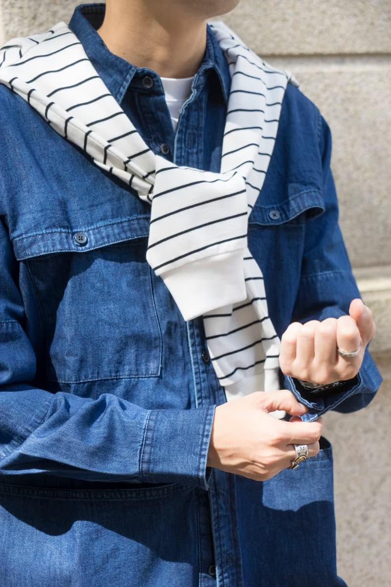 DENIM SHIRTS 日系洗水牛仔襯衫 復古indigo 休閒多口袋設計