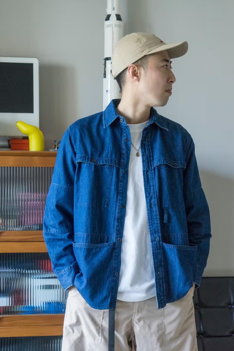 DENIM SHIRTS 日系洗水牛仔襯衫 復古indigo 休閒多口袋設計