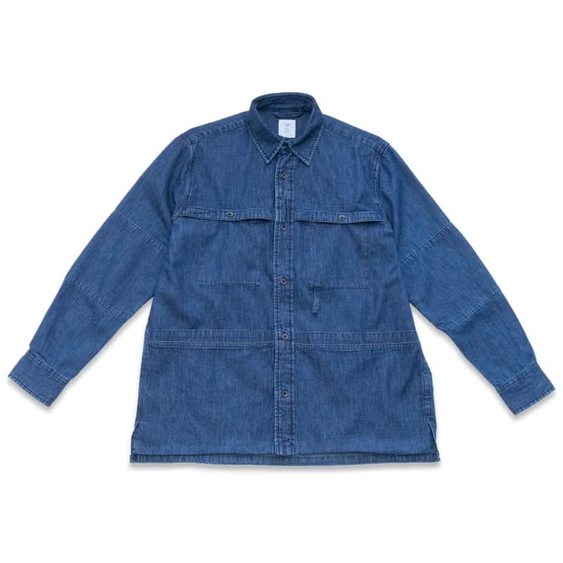 DENIM SHIRTS 日系洗水牛仔襯衫 復古indigo 休閒多口袋設計