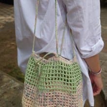 *春之花束*隨行拉菲棉線編織包~編織包