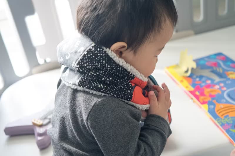 嬰兒圍巾 兒童圍巾│ 拼貼個性風系列:::橘子熟成了