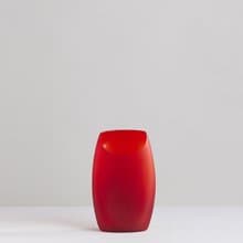 【3,co】玻璃月型口扁平花器(8號) - 紅