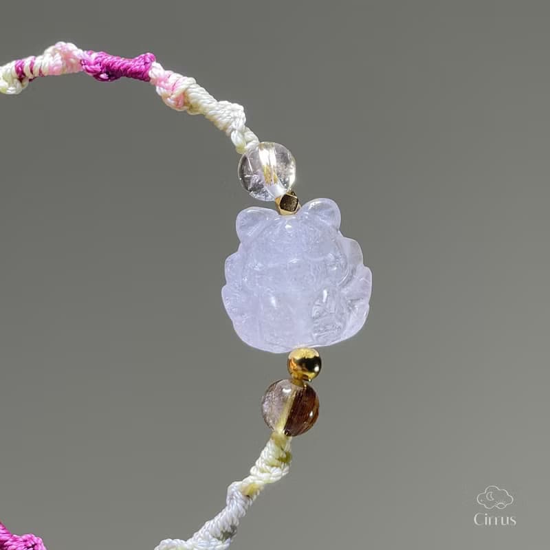 自信的軌跡 無編界系列 白水晶|咖啡鈦|金髮晶|純銀編織手鍊 M07