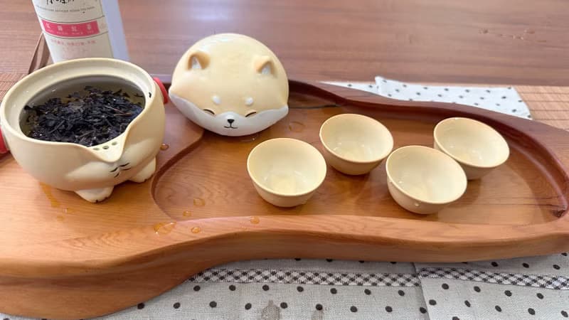 柴犬大學 柴犬茶壺套組 柴犬旅行快客杯 泡茶壺 旅行茶具 送禮