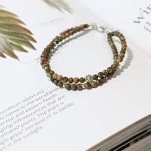 【花綠石手鍊 - 平衡與療癒】花語能量 台灣手作天然石