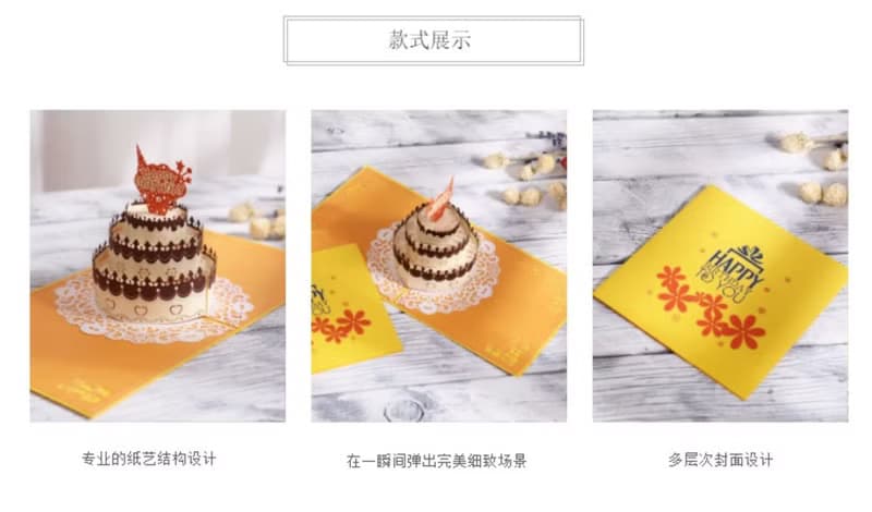 手作360度全立體卡片_生日一定要快樂喔_生日卡