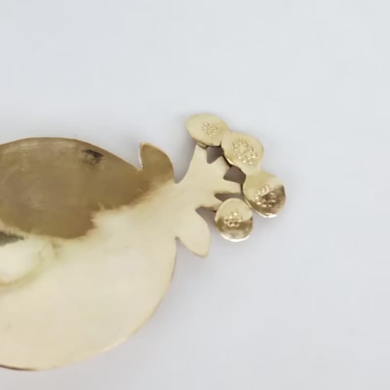 真鍮製　藤袴の茶匙