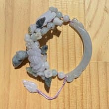 Handmade Jade Bracelet - Twilight Peony