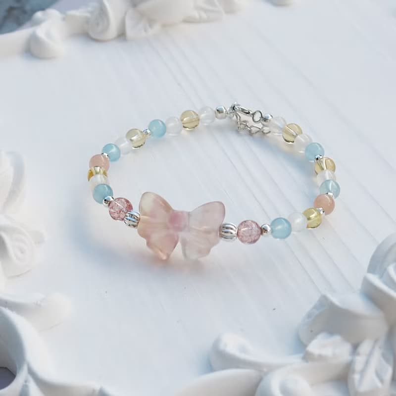 【水晶手串】蝴蝶結 | 糖果摩根石 | 草莓晶手鍊 | 大員囡仔