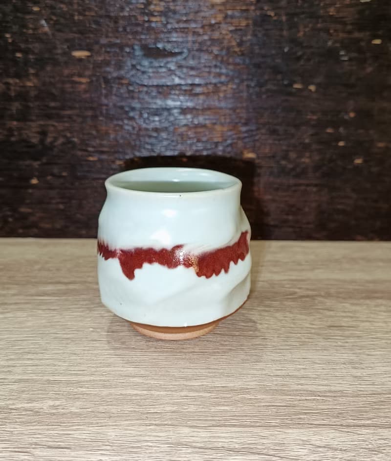 汝窯手作刀削杯-鶯歌李玟叡