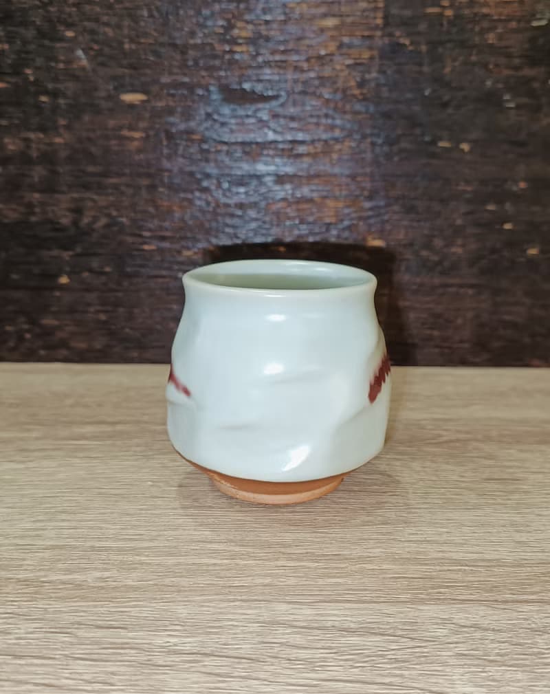 汝窯手作刀削杯-鶯歌李玟叡