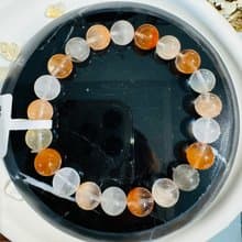 溫暖彩串透體半盆彩兔毛水晶9mm22.26g手珠溫暖正能量消除負面