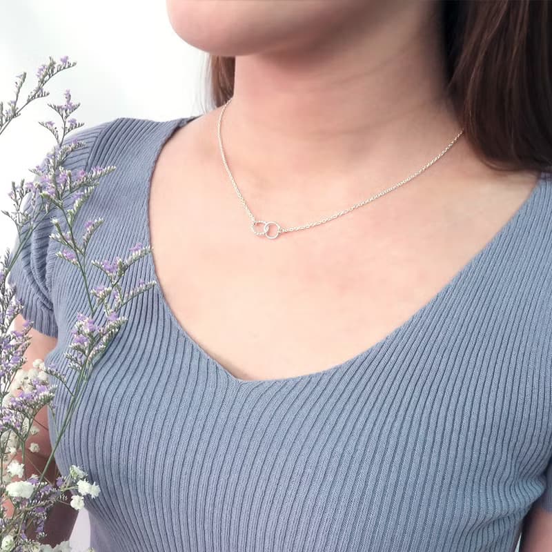 捲捲麻花 925純銀項鍊 細版 女生項鍊 女生禮物