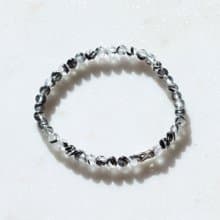 Black Rutilated Quartz 925 Silver Bracelet Powerstone