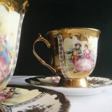 【老時光 OLD-TIME】早期二手古典精美茶具組(一杯一盤為一組