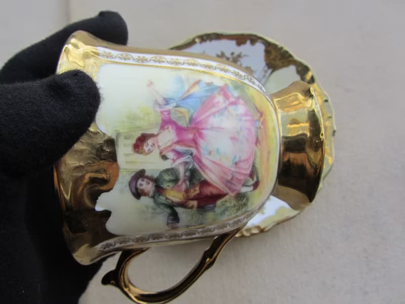 【老時光 OLD-TIME】早期二手古典精美茶具組(一杯一盤為一組