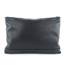 【日本直送】【BALENCIAGA】バレンシアガ ネイビー クリップM クラッチバッグ 37373 カーフ 黒 ユニセックス セカンドバッグ【中古】
