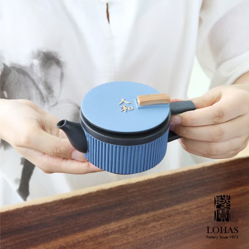 陸寶 天地人和茶禮 1壺1海6杯+壺承+茶葉罐 茶具組 茶器