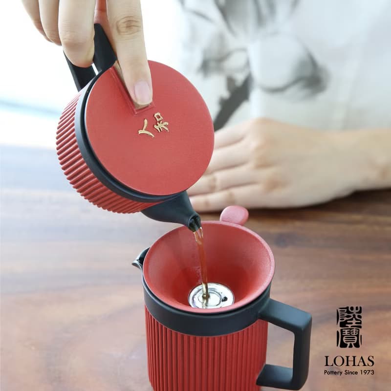 陸寶 天地人和茶禮 1壺1海6杯+壺承+茶葉罐 茶具組 茶器