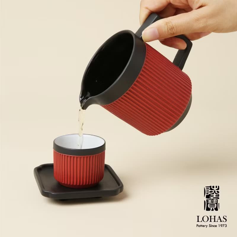 陸寶 天地人和茶禮 1壺1海6杯+壺承+茶葉罐 茶具組 茶器