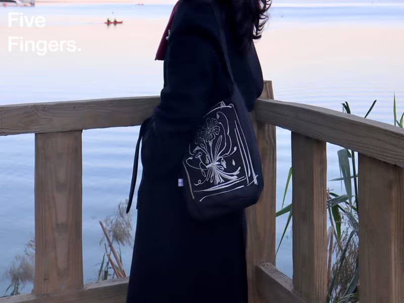 打包今天 / 花束刺繡 牛仔布袋 單肩包 水桶包 子母包