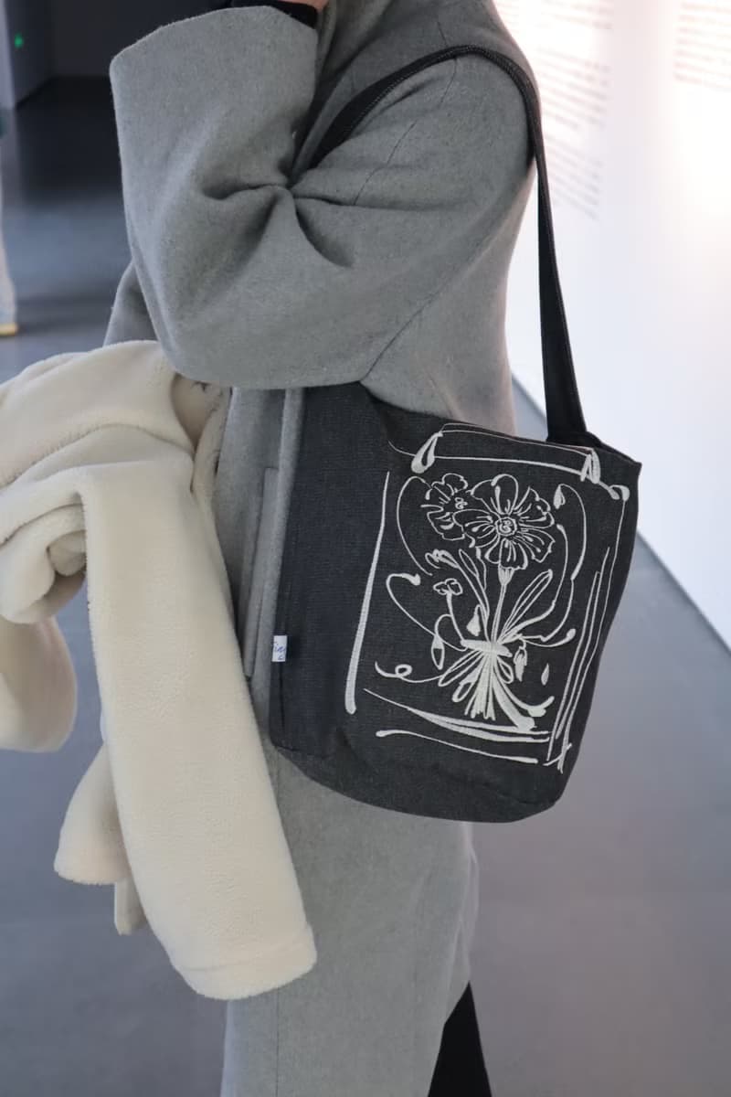 打包今天 / 花束刺繡 牛仔布袋 單肩包 水桶包 子母包