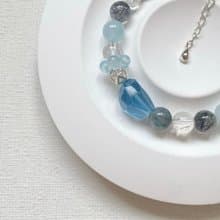 海藍寶隨形。白水晶。地獄之眼海藍寶。黑髮晶