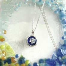 琉璃花純銀項錬 手作金工