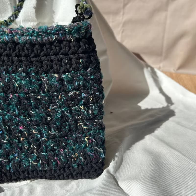 編織包/側背包 - 黑夜的草原 - 鉤針包包