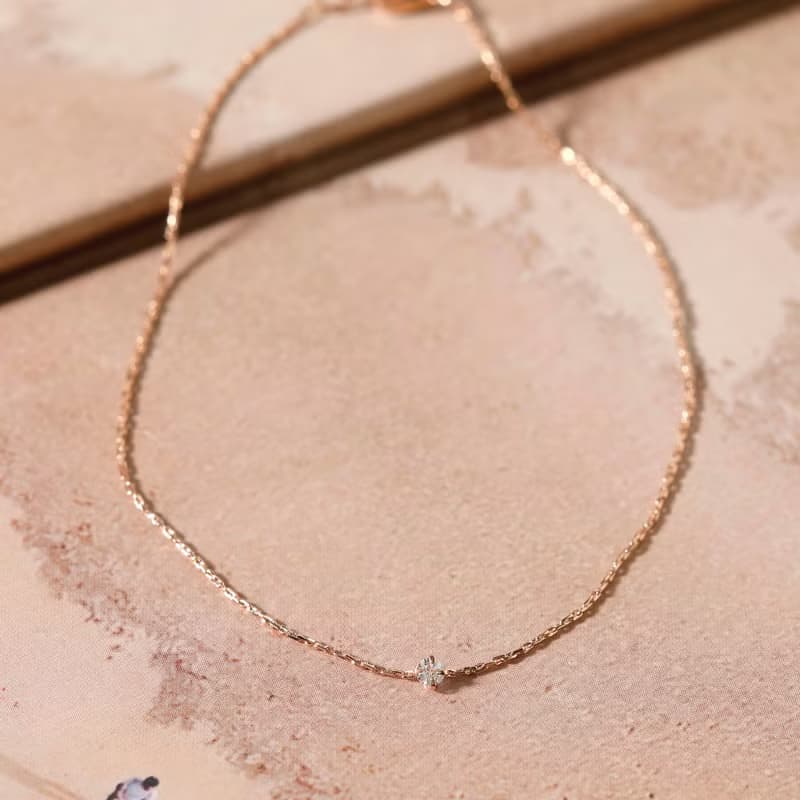 petit zirconia bracelet PGニッケルフリープチフィットブレスレット　着脱簡単　キュービックジルコニアブレスレット　ピンクゴールド