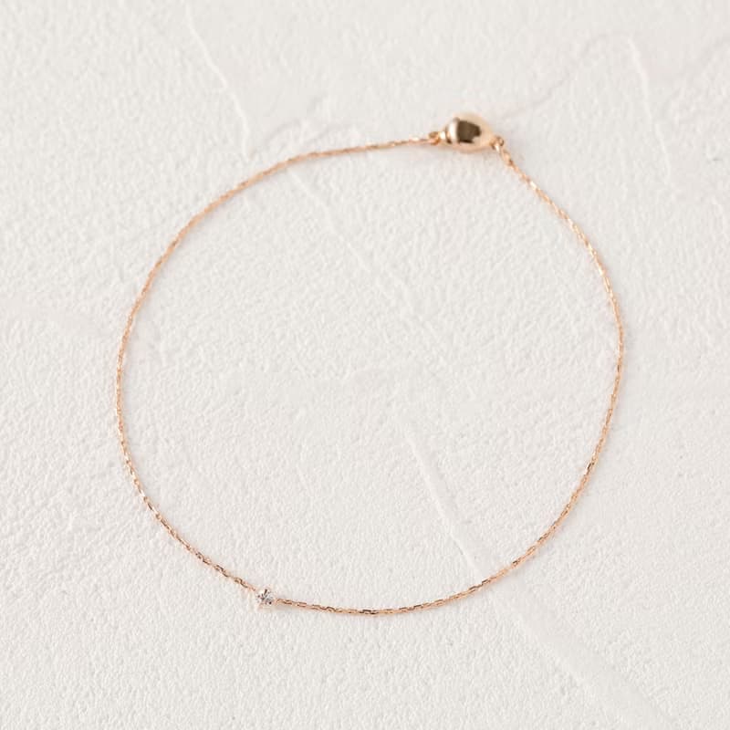 petit zirconia bracelet PGニッケルフリープチフィットブレスレット　着脱簡単　キュービックジルコニアブレスレット　ピンクゴールド