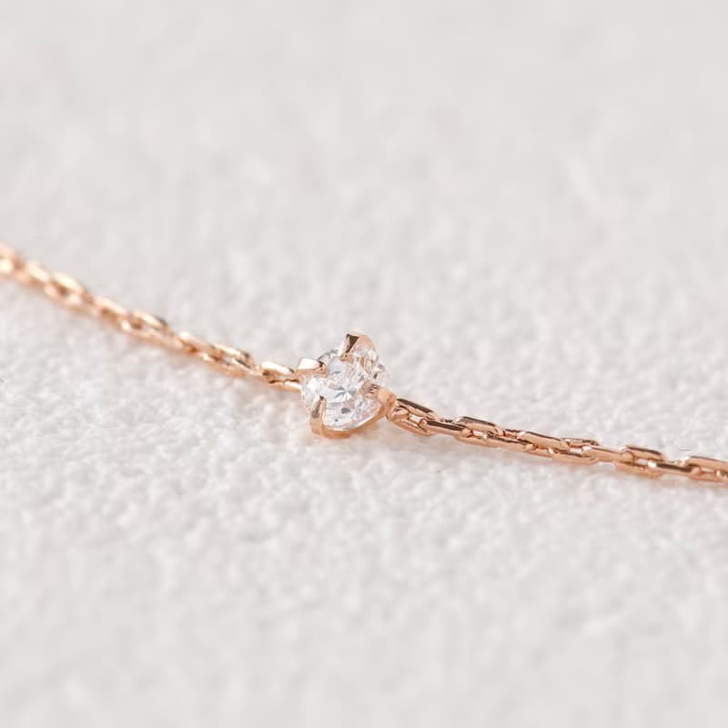 petit zirconia bracelet PGニッケルフリープチフィットブレスレット　着脱簡単　キュービックジルコニアブレスレット　ピンクゴールド