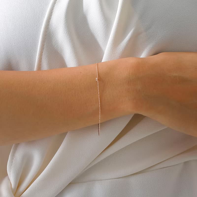 petit zirconia bracelet PGニッケルフリープチフィットブレスレット　着脱簡単　キュービックジルコニアブレスレット　ピンクゴールド