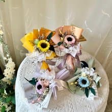 迷你心意款向日葵乾燥花束 畢業花束