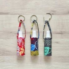 【BAC/酒精噴瓶隨身袋】巴黎花卉 紅 防水尼龍布 可調長短可掛!
