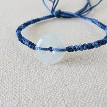 本命年【歲歲平安】冰種翡翠絲光編織手鍊*SS18*招財、保平安