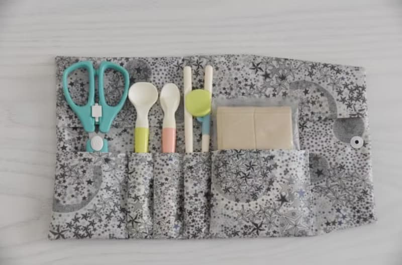 滿天星星/英國防水布寶寶餐具收納袋