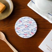 【錦源興】虱目魚陶瓷吸水杯墊 l 底部防滑 鶯歌陶瓷製 禮物 新居