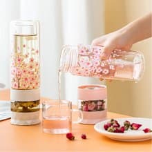 【生日禮物】雙層隔熱濾茶玻璃杯-280ml 文青 情人節 入厝 聖誕禮