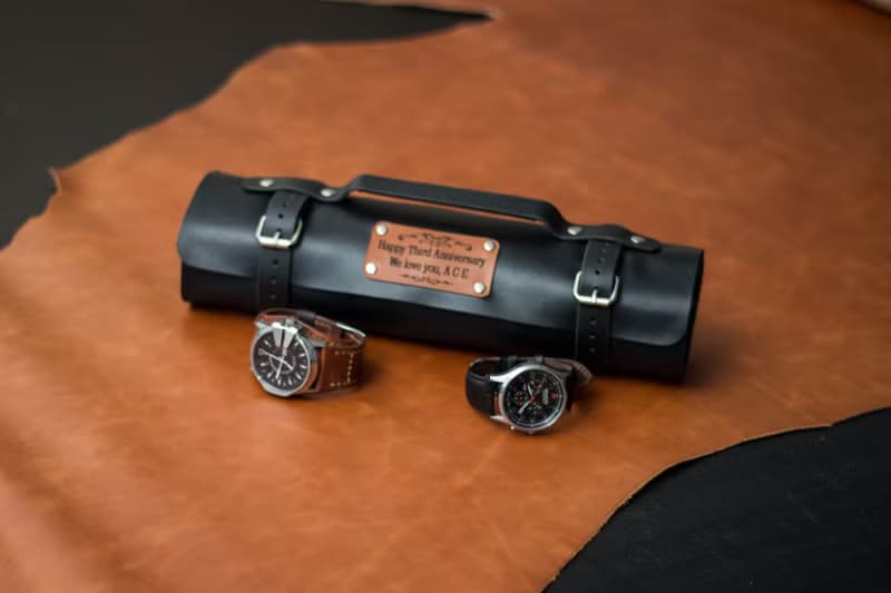 Leather watch roll for 6-18 watches, Leather pouch watch, Watch storage
