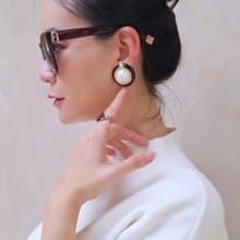 Valentino Vintage Pearl Ear Clips 古董水晶珍珠耳夾