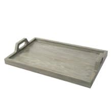 Wood Rustic Serving Tray with Handles for Living, Dining Room, Kitchen, Cabinet