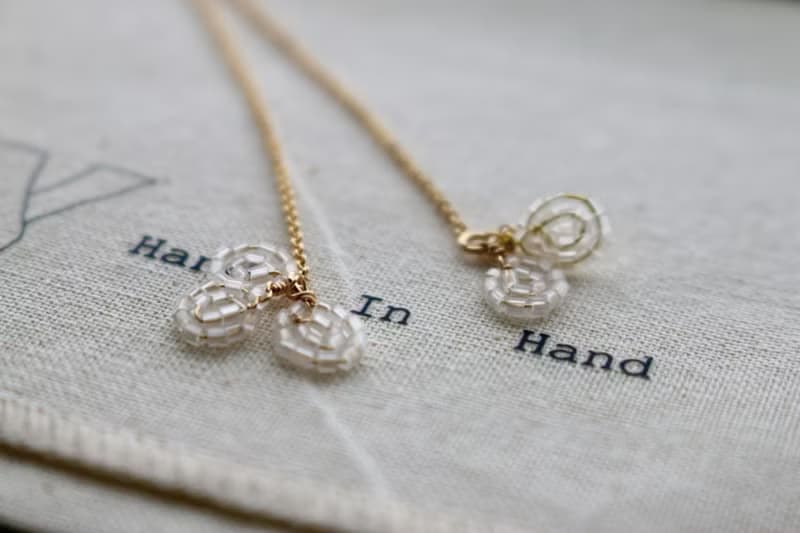 耳環 純銀鍍金耳針 日本樹脂珠  - 幸運 -