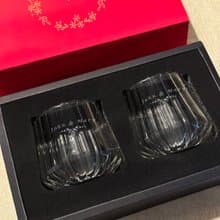 條紋花苞威士忌杯 小眾創意玻璃酒杯 文字雕刻 情侶閨蜜生日禮物
