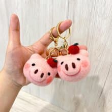 蘋蘋安安吉祥小豬 羊毛氈鑰匙圈  胸針 別針 髮飾 療癒 送禮