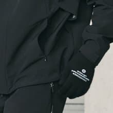 簡約LOGO字母撞色針織毛線保暖手套