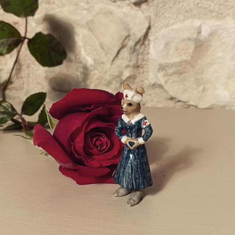 AndMary 手繪瓷項鍊-護士兔 禮盒裝 Nurse Rabbit Necklace