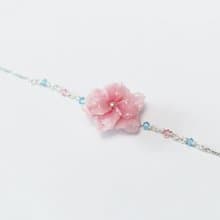 Pamycarie春夏樹脂黏土粉色系925 純銀手鍊
