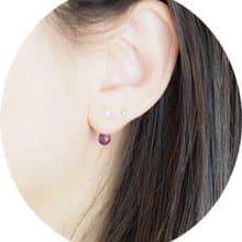 14KGF  パールとアメジスト 2WAY ピアス　スタッドピアス 2月誕生石