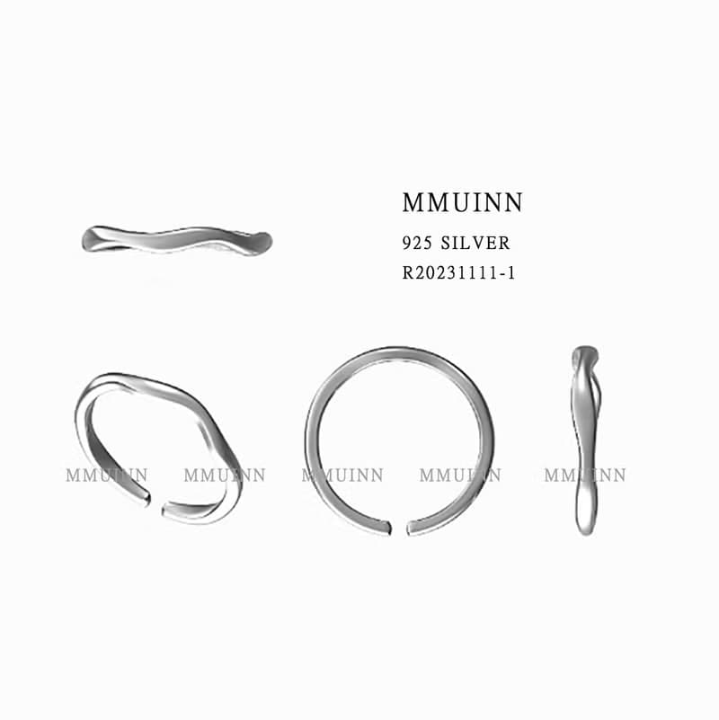 新品-波浪純銀戒指-設計師強力推薦